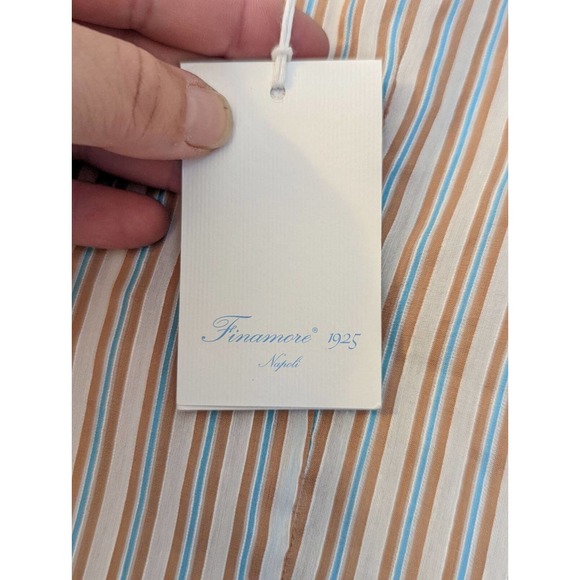 Finamore Napoli Women's Button Up Blouse Made in Italy Sz 40 US Size 6 - Picture 5 of 7